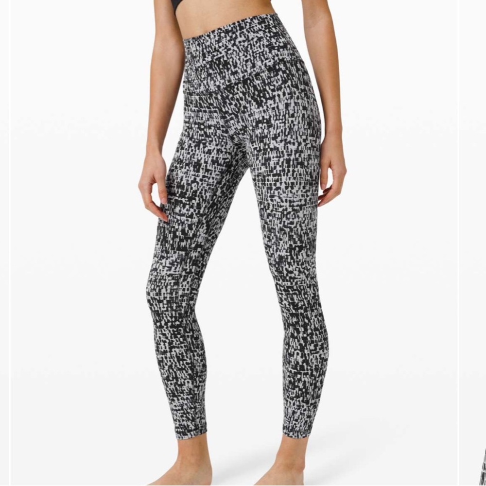 lululemon Align HR Pant 25” Urban Block Ice Grey Black Size 6 W5BYXS - Picture 2 of 8